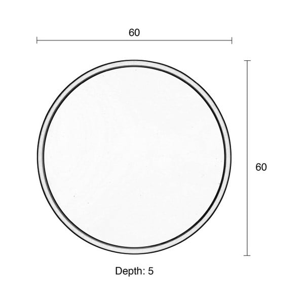 Kuldse terasest seinapeegel, ø 60 cm Bandit - Zuiver-image-1