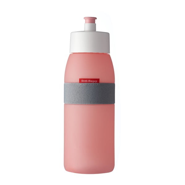 Růžová lahev na vodu Rosti Mepal Ellipse Sports, 500 ml