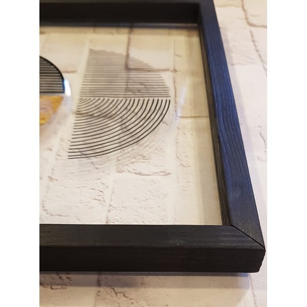 Klaasimaal mustas raamis Kujundid II., 32 x 42 cm. - Vavien Artwork-image-1