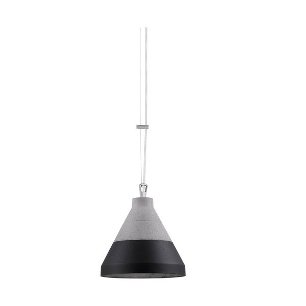 Betonové závěsné svítidlo Loft You Ø20 cm, černý spodek