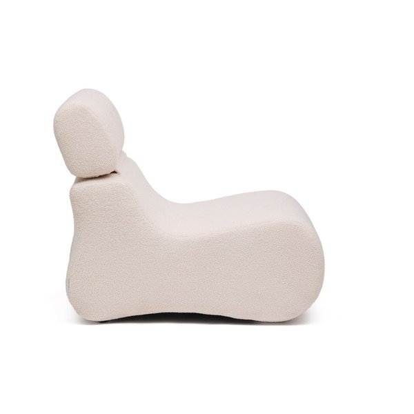 Elevandiluuvärvi bukleekangast tugitool Club - Kave Home-image-3