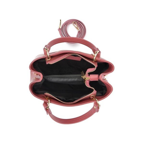 Růžová kožená kabelka Roberta M Salma Rosa-image-3