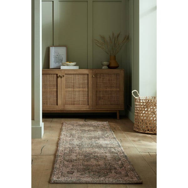 Khaki värvi käsitsi kootud džuudist vaip 60x230 cm Selena Jute Traditional - Flair Rugs-image-1