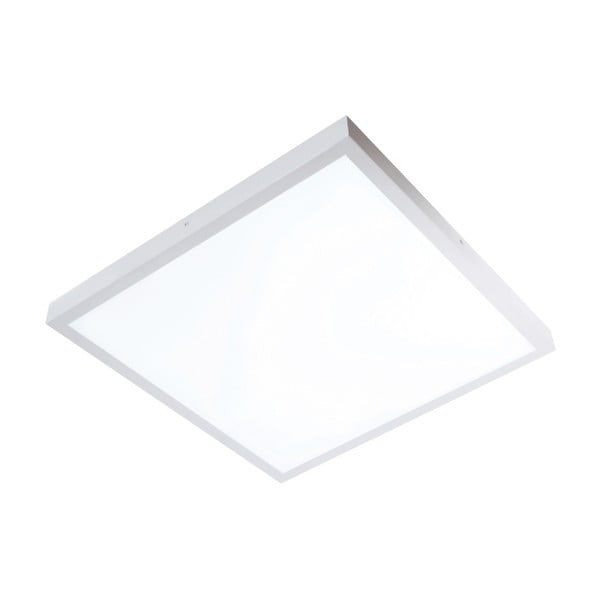 Bílé čtvercové stropní svítidlo s ovládáním teploty barvy SULION Colossal, 50 x 50 cm
