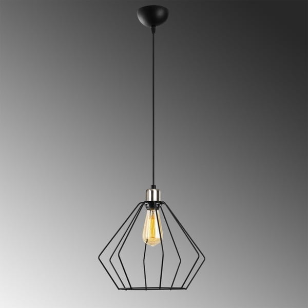 Mustast metallist rippvalgusti Opviq lights Aristea - Opviq lights-image-1