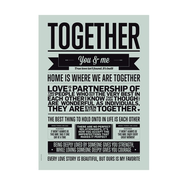 Autorský plakát Together Aqua, 50x70 cm