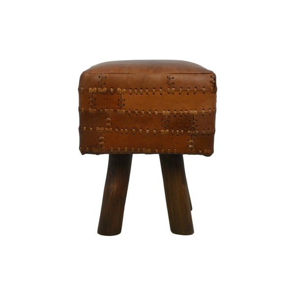 Stolička z hovězí kůže HSM collection Art of Nature Vintage Cognac, 33 x 45 cm-image-1