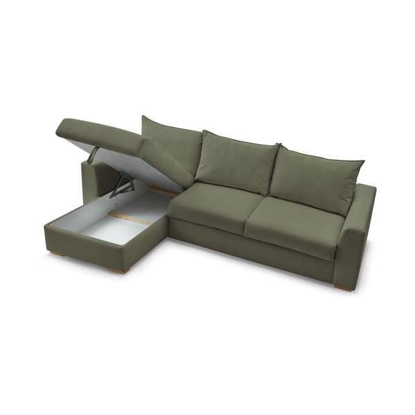 Roheline velvetist nurgadiivanvoodi (muutuv nurk) Augustin - Bobochic Paris-image-4