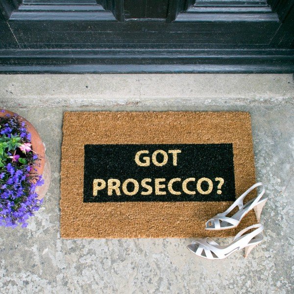 Looduslik kookosmatt Got Prosecco Glitter, 40 x 60 cm - Artsy Doormats-image-1