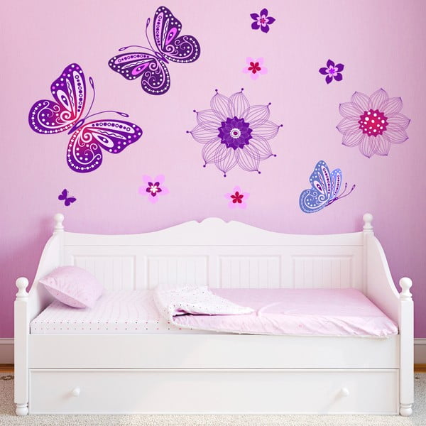 Samolepka na zeď Kouzelní motýlci, 90x60 cm