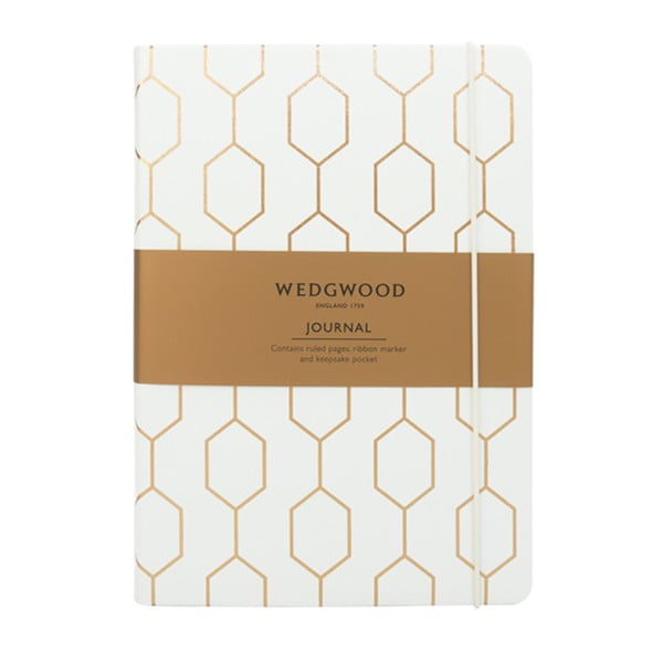 Bílý zápisník A5 Portico Designs Wedgwood, 150 stránek