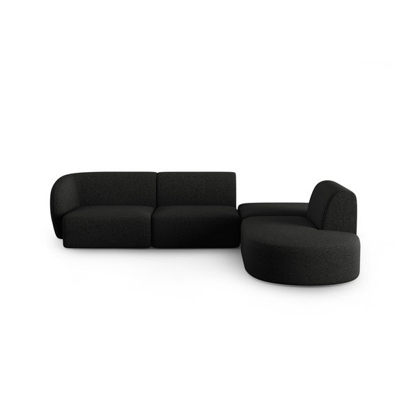 Must šenillist nurgadiivan (parem nurk/"L"-kujuline) Paolo - Milo Casa