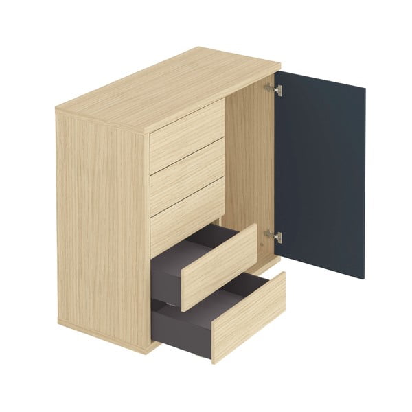 Must madal riidekapp tammepuust 113x113 cm Hugo - TemaHome-image-3