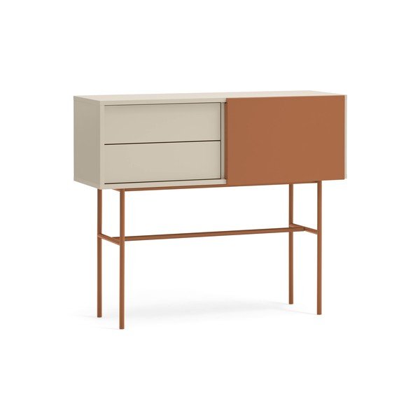 Tellisevärvi/beež konsoollaud 35x110 cm Nube - Teulat-image-2