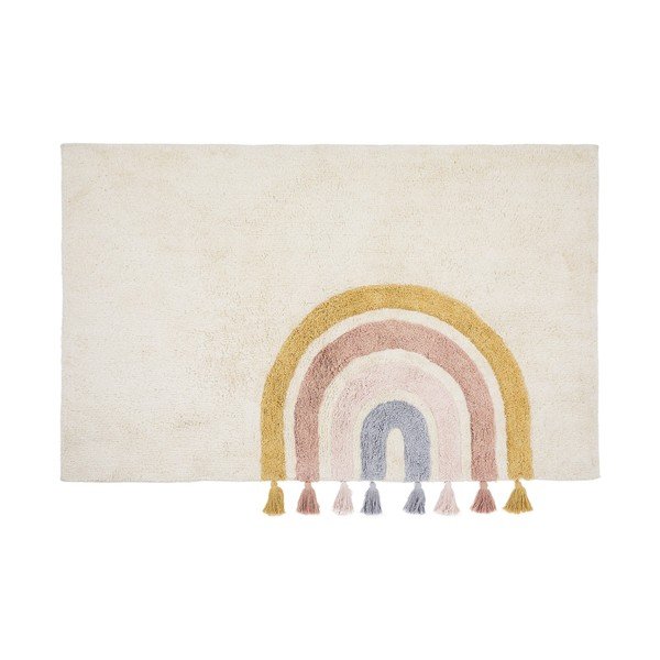 Elevandiluu värvi pestav/käsitsi kootud puuvillane laste vaip 90x150 cm Tadea - Kave Home