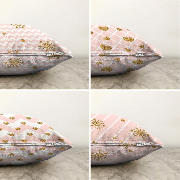 Padjapüürid 4 tk komplektis jõulumotiividega 43x43 cm - Mila Home-image-1