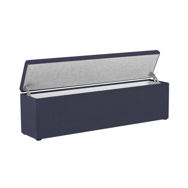 Tmavě modrý otoman Mazzini Sofas Ancona, 200 x 46 cm-image-3