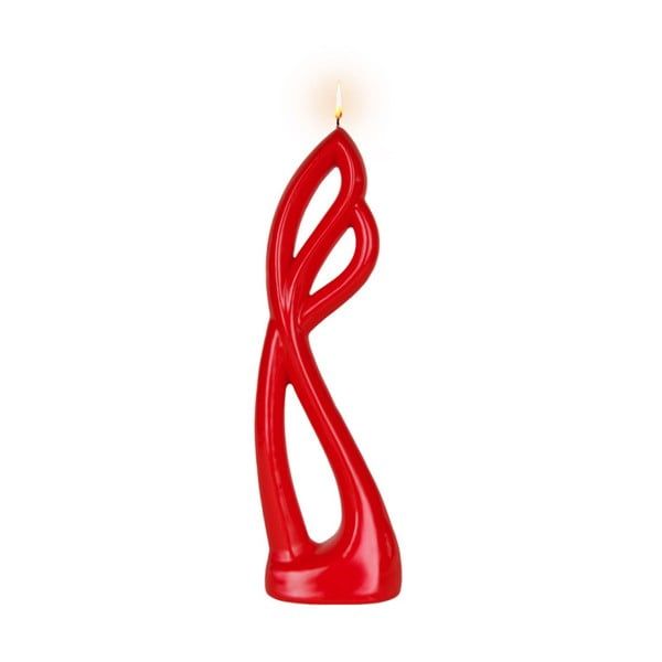 Světle červená svíčka Alusi Ava, 8 hodin hoření