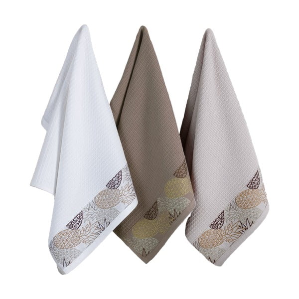 Puuvillased rätikud 6tk komplektis 40x60 cm Pineapple - Foutastic