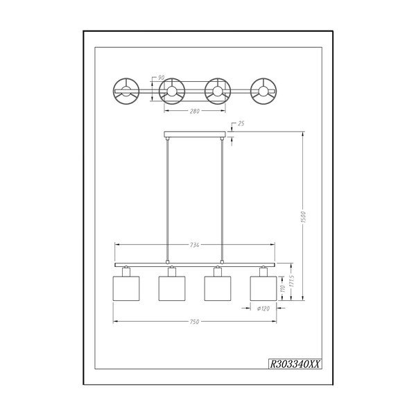 Valge rippvalgusti 4 pirnile p Ripats Tommy - Reality-image-2