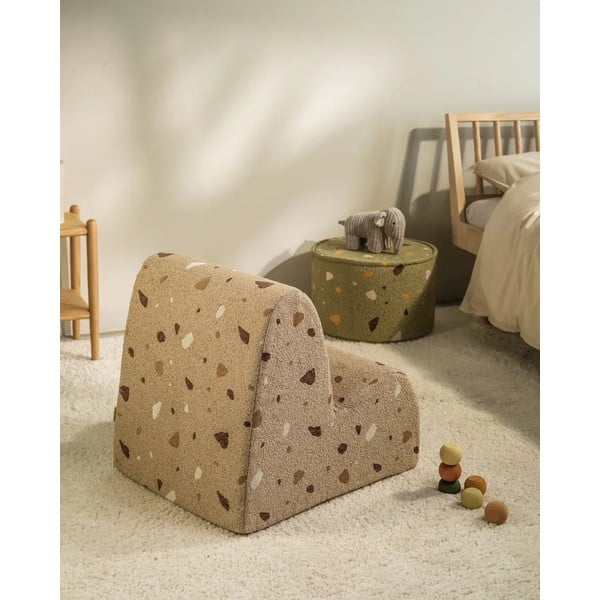 Helepruun buklee/šenillkangast laste tugitool Terrazzo Cloud - Wigiwama-image-4