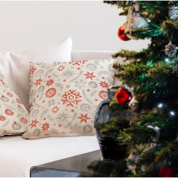 Jõulupadi puuvillase kattega , 45 x 45 cm Snowflake Frost - Butter Kings-image-1