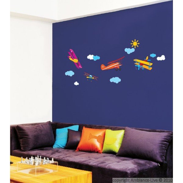 Seinakleebiste komplekt Lennukid - Ambiance-image-1