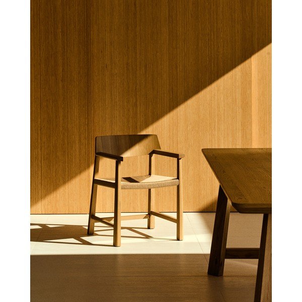 Tammepuidust söögitool käetugedega Idun - Kave Home-image-1