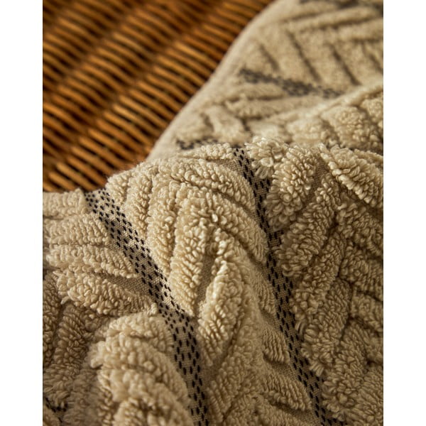 Beež puuvillane froteerätik 90x150 cm Rune - Kave Home-image-3