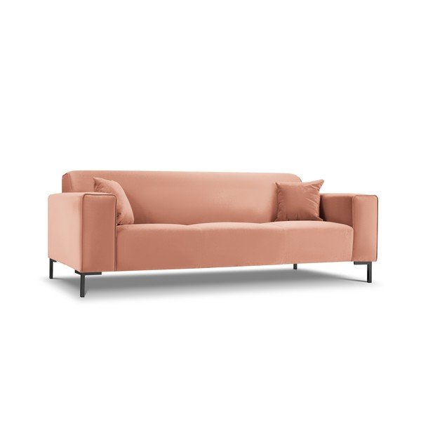Růžová sametová pohovka Cosmopolitan Design Siena-image-3