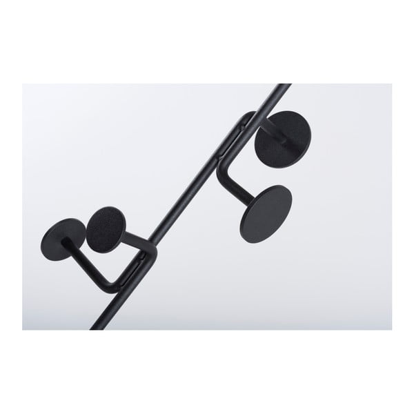 Täispuidust tammepuust põrandariiuli mustade detailidega Hook - Gazzda-image-3