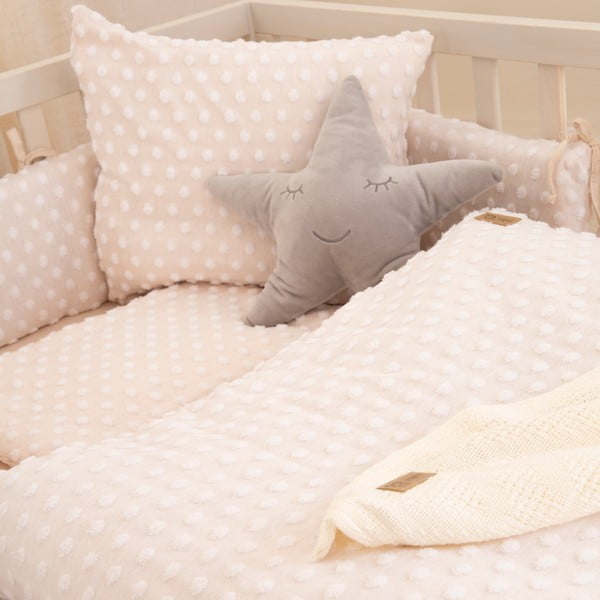 Beež puuvillaseguga beebide voodipesu 80x80 cm Frosty Almond - Roba-image-1