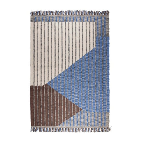 Sinine-pruun puuvillane vaip 160x230 cm Hampton – Dutchbone