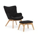 Must velvetist tugitool koos jalatoega Niko - Ropez