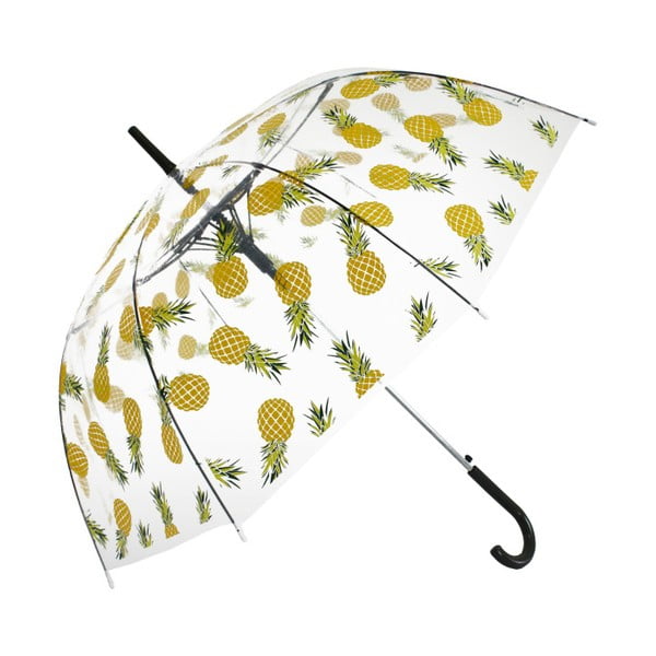 Transparentní holový deštník Ambiance Pineapple, ⌀ 100 cm