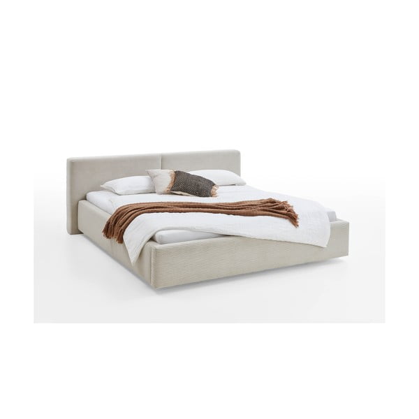 Beež kaheinimesevoodi koos panipaigaga 200x200 cm Cube - Meise Möbel-image-4