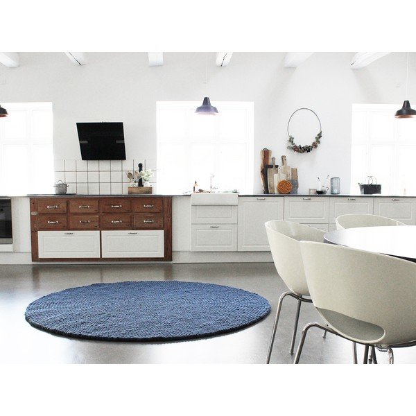 Sinine pallivillane vaip , ⌀ 200 cm Ball Rugs - Wooldot-image-3