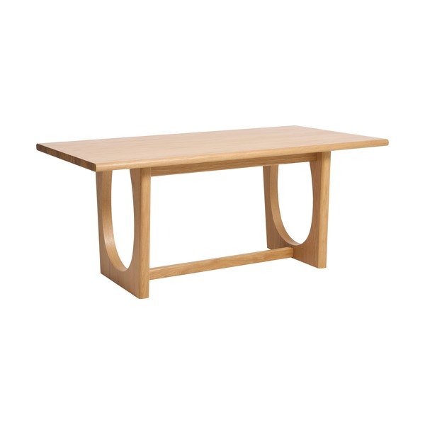 Pikendatav söögilaud tammepuust dekooriga 95x180 cm Flow - Unique Furniture