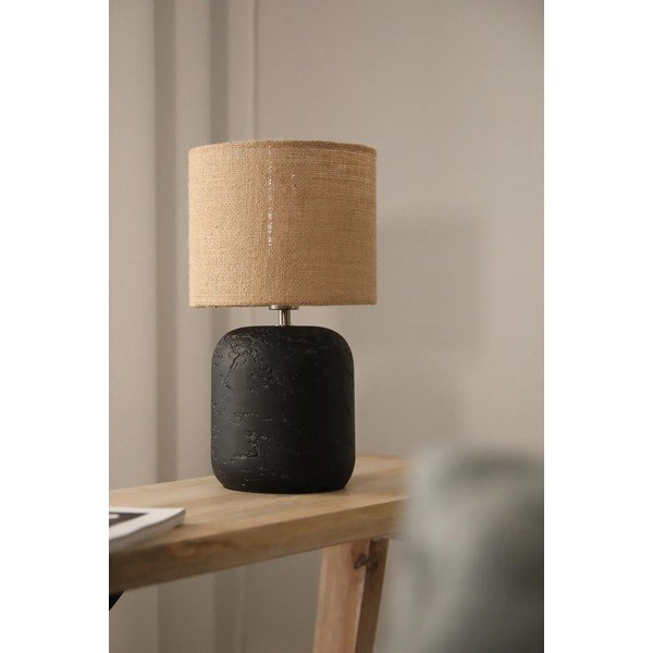 Must-puiduvärvi džuudist varjuga laualamp (kõrgus 32,5 cm) Montagna - Markslöjd-image-3