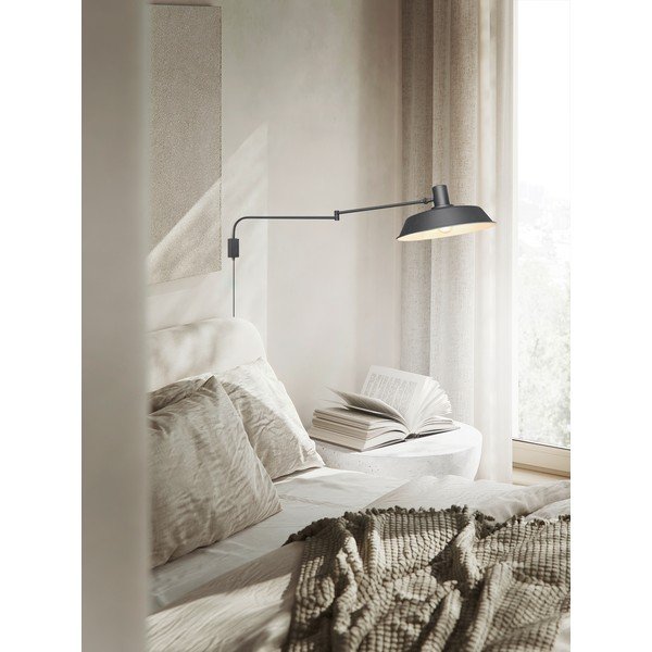 Matt must seinalamp painduva konstruktsiooniga 35,5 cm läbimõõduga pesale Bolder - Trio-image-1