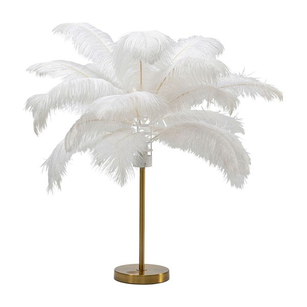 Valge laualamp sulevarjuga (kõrgus 60 cm) Feather Palm - Kare Design