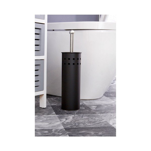 Matně černý toaletní kartáč Premier Housewares Square Design-image-1
