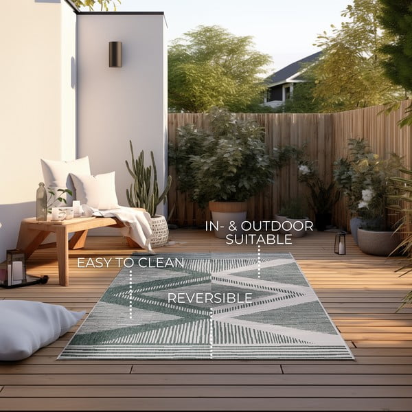 Kreem-roheline õuevaip 120x170 cm Gemini - Elle Decoration-image-4