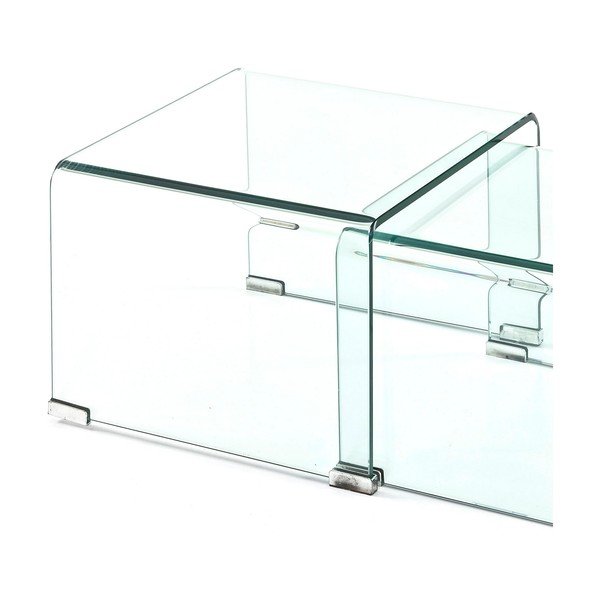 Klaasist diivanilauad 2tk komplektis 44.5x49 cm Cristal - Tomasucci-image-3