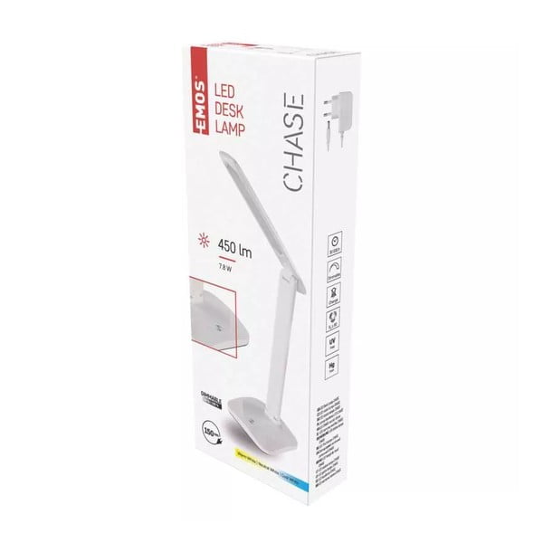 Valge dimmerdatav LED laualamp (kõrgus 37 cm) Chase - EMOS-image-1