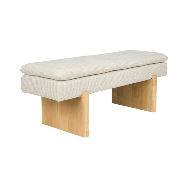 Kreemjas polsterdatud pink Jappo - White Label-image-2