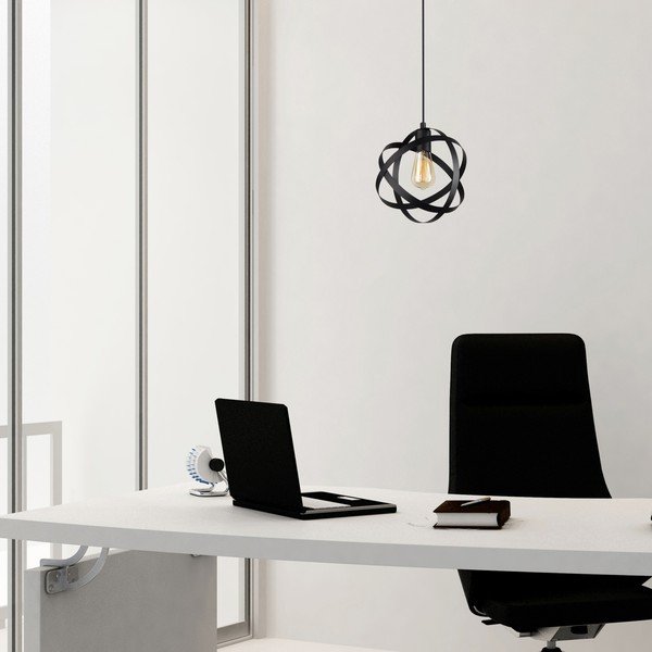 Mustast metallist rippvalgusti Lama - Squid Lighting-image-3