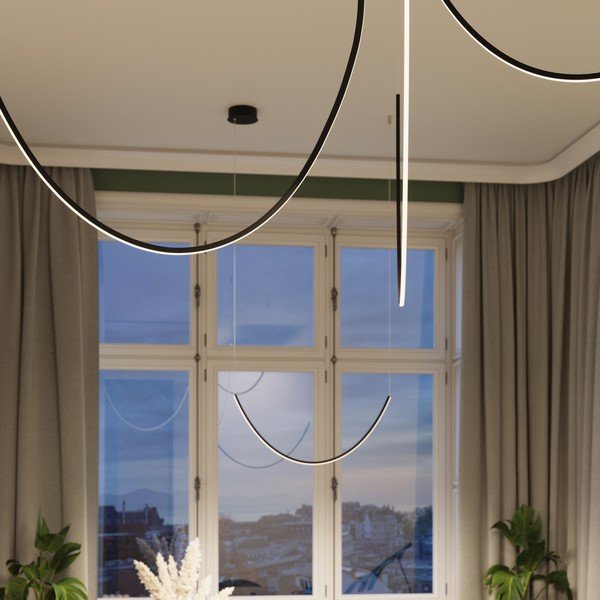 Must alumiiniumist LED-rippvalgusti ALVAR - Thoro-image-4