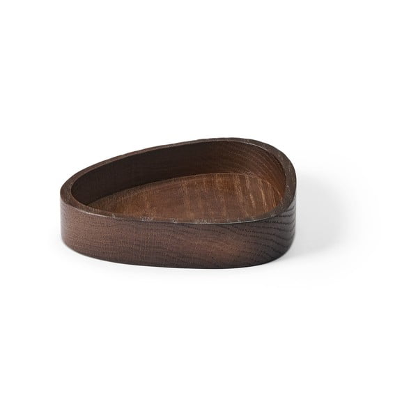 Pruun dekoratiivne puidust hoiukast 14x12,5x3 cm Curve S - LIND DNA