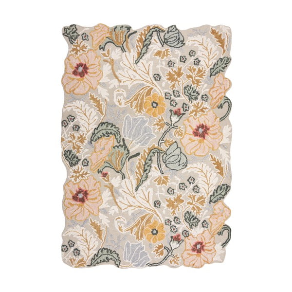 Heleroosa käsitsi kootud villane vaip 120x170 cm Daphne Shaped Floral - Flair Rugs